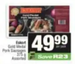 SuperSpar Eskort Gold Medal Pork Sausages Assorted offer