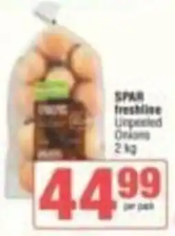 SuperSpar SPAR freshline Unpeeled Onions offer