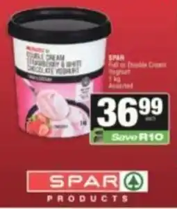 SuperSpar SPAR Double Cream Strawberry & White Chocolate Yogurt Assorted offer
