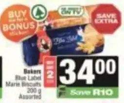 SuperSpar Bakers Blue Label Marie Biscuits Assorted offer