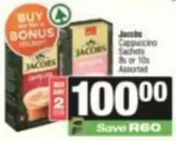 SuperSpar Jacobs Cappuccino Sachets Assorted offer