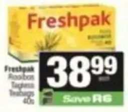 SuperSpar Freshpak Rooibos Tagless Teabags offer