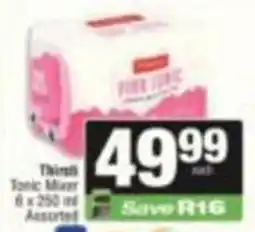 SuperSpar Thirsti Tonic Mixer Assorted offer
