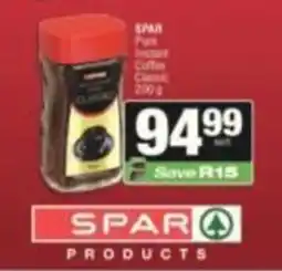 SuperSpar SPAR Pure Instant Coffee Classic offer