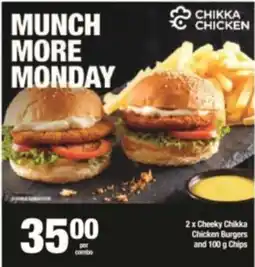 KwikSpar Cheeky Chikka Chicken Burgers offer