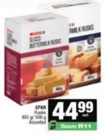 Spar SPAR Rusks Assorted offer
