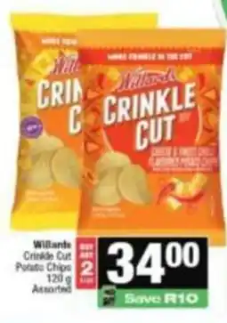 Spar Willants Crinkle Cut Potato Chips Assorted offer
