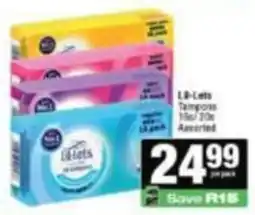 Spar L&L-Lets Tampons Assorted offer