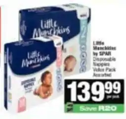 Spar Little Munchkins Disposable Nappies Value Pack Assorted offer