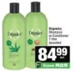 Spar Organics Shampoo or Conditioner Assorted offer