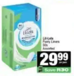 Spar Lil-Lets Purity Liners Assorted offer