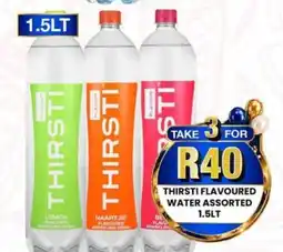 Take 'n Pay THIRSTI FLAVOURED WATER ASSORTED offer