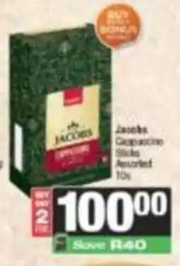 SuperSpar Jacobs Cappuccino Sticks Assorted offer