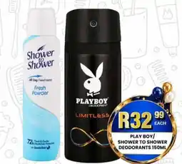 Take 'n Pay PLAY BOY/SHOWER TO SHOWER DEODORANTS offer