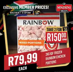 Bluff Meat Supply Rainbow Frozen Chicken Mixed Portions offer