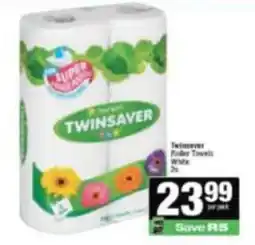 Spar Twinsaver Roller Towels White offer
