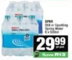 Spar SPAR Still or Sparkling Spring Water offer