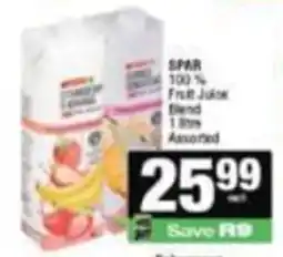 Spar SPAR 100 % Fruit Juice Blend Assorted offer