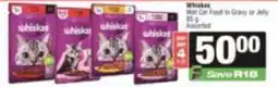 SuperSpar Whiskas Wet Cat Food in Gravy or Jelly Assorted offer