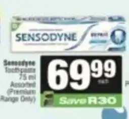 SuperSpar Sensodyne Toothpaste Assorted offer