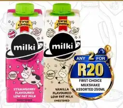 Take 'n Pay First Choice Milki Milkshake Assorted offer