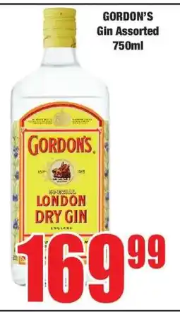Boxer GORDON’S Gin Assorted 750ml offer