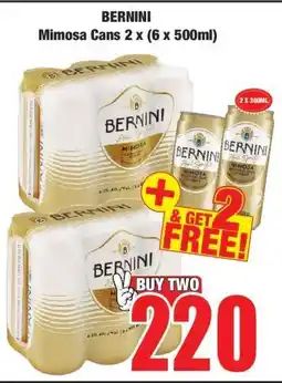 Boxer BERNINI Mimosa Cans 2 x (6 x 500ml) offer