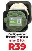 Food Lover's Market Cauliflower or broccoli prepacks offer