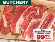 Food Lover's Market Beef forequarter packs offer