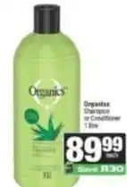 SuperSpar Organics - shampoo or conditioner offer