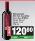 SuperSpar Dry red, dry white, sweet sweet white, sweet red or sweet rose offer