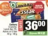 SuperSpar Cadbury - crunchie lunch bar, ps astros or 5 star offer
