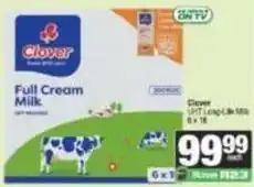 SuperSpar Clover - full cream milk 6x1l offer