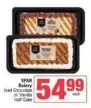 Spar Spar - iced chocolate or vanilla half cake offer