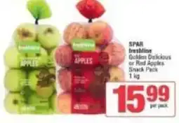 Spar Spar - golden delicious or red apples snack pack offer