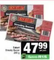 Spar Eskort - streaky bacon offer