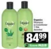 Spar Organics - shampoo or conditioner offer