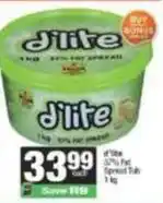 Spar D'lite - 32% fat spread tub offer