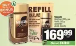 SuperSpar Nescafé - gold jar or refill offer