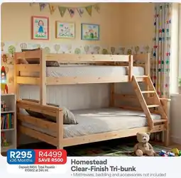 OK Furniture Total - clear-finish tri-bunk offer