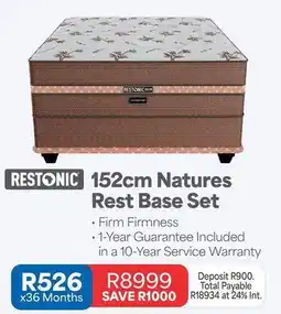 OK Furniture Restonic - 152cm natures rest base set offer