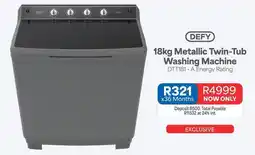 OK Furniture Defy - 18kg metallic twin-tub washing machine dtt181 offer