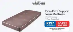 OK Furniture Vitafoam - 91cm firm support foam mattress offer