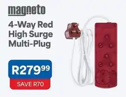 OK Furniture 4-way red high surge multi-plug offer