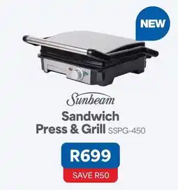 OK Furniture Sunbeam - sandwich press & grill sspg-450 offer