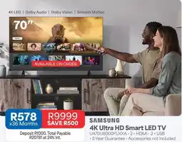 OK Furniture Samsung - 4k ultra hd smart led tv offer