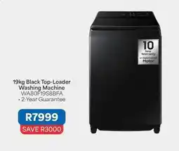 OK Furniture Samsung - 19kg black top-loader washing machine wa80f19s8bfa offer