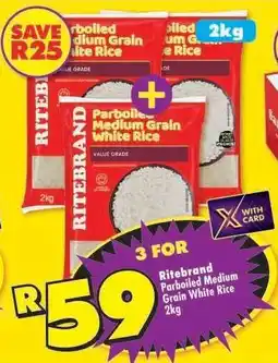 Shoprite RITEBRAND PARBOILED MEDIUM GRAIN WHITE RICE 2kg offer