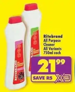 Shoprite RITEBRAND ALL PURPOSE CLEANER offer