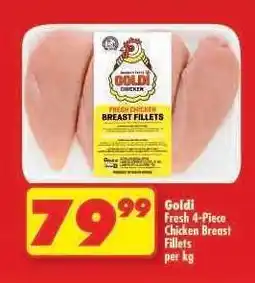 Shoprite GOLDI FRESH 4-PIECE CHICKEN BREAST FILLETS offer